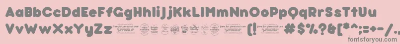 BubbleboddyFattrial Font – Gray Fonts on Pink Background