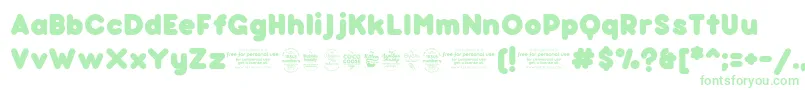 BubbleboddyFattrial Font – Green Fonts on White Background