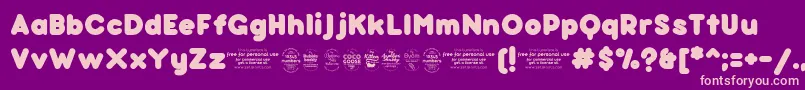 BubbleboddyFattrial Font – Pink Fonts on Purple Background