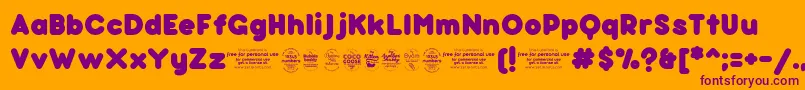 BubbleboddyFattrial Font – Purple Fonts on Orange Background