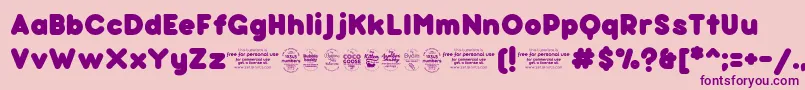 BubbleboddyFattrial Font – Purple Fonts on Pink Background