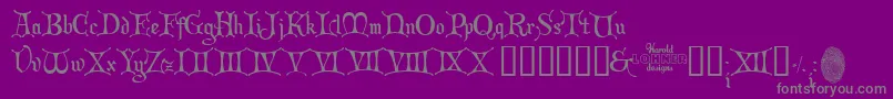 Police ChristmasCard – polices grises sur fond violet
