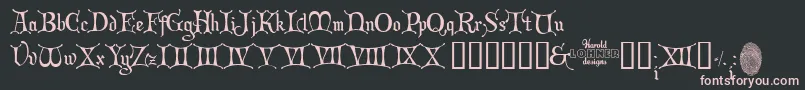 ChristmasCard Font – Pink Fonts on Black Background
