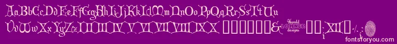 ChristmasCard Font – Pink Fonts on Purple Background