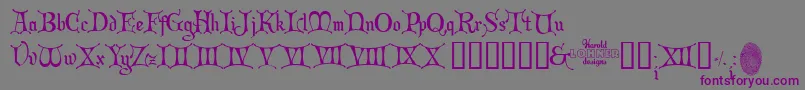 ChristmasCard Font – Purple Fonts on Gray Background