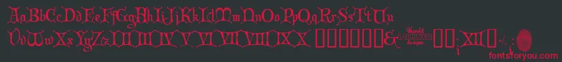 ChristmasCard Font – Red Fonts on Black Background
