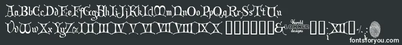 ChristmasCard Font – White Fonts on Black Background