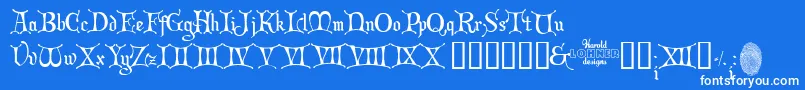 ChristmasCard Font – White Fonts on Blue Background