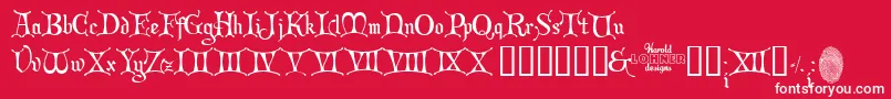 ChristmasCard Font – White Fonts on Red Background