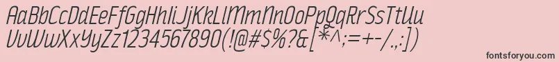 フォントRakeslyLtIt – ピンクの背景に黒い文字