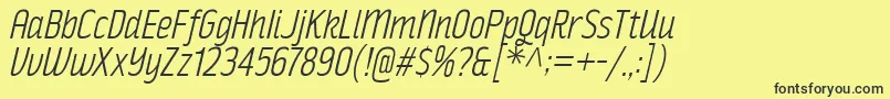 RakeslyLtIt Font – Black Fonts on Yellow Background