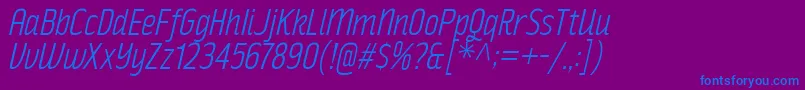 RakeslyLtIt Font – Blue Fonts on Purple Background