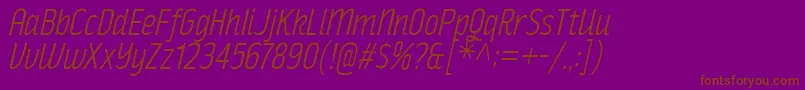 Шрифт RakeslyLtIt – коричневые шрифты на фиолетовом фоне