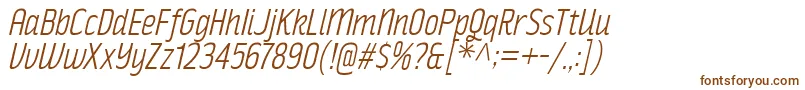 RakeslyLtIt Font – Brown Fonts on White Background