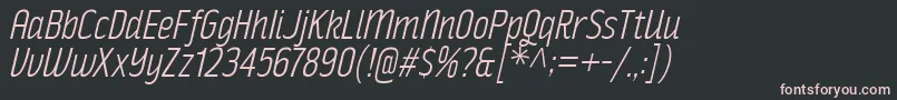 RakeslyLtIt Font – Pink Fonts on Black Background