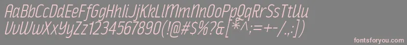 フォントRakeslyLtIt – 灰色の背景にピンクのフォント
