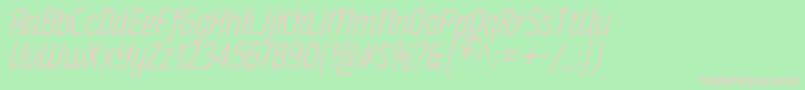 RakeslyLtIt Font – Pink Fonts on Green Background