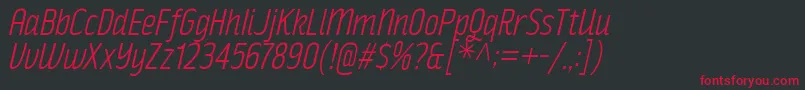 RakeslyLtIt Font – Red Fonts on Black Background
