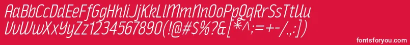 フォントRakeslyLtIt – 赤い背景に白い文字