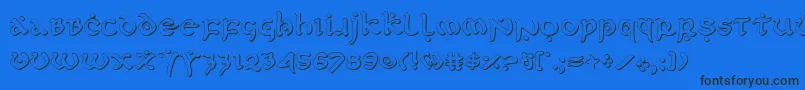 Firstv2s Font – Black Fonts on Blue Background