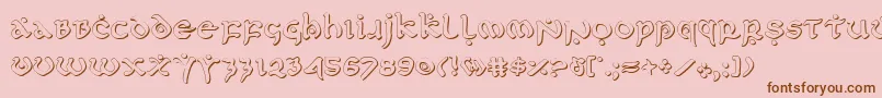 Firstv2s Font – Brown Fonts on Pink Background