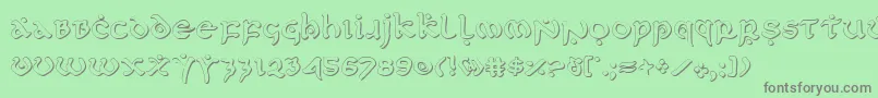 Firstv2s-Schriftart – Graue Schriften auf grünem Hintergrund