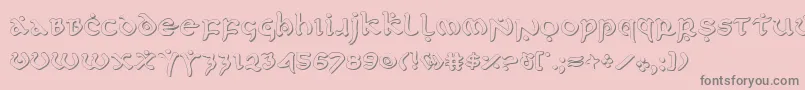 Firstv2s Font – Gray Fonts on Pink Background