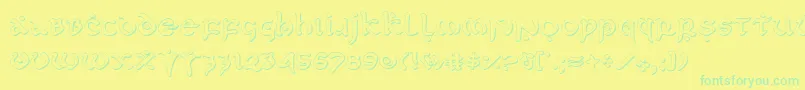 Firstv2s Font – Green Fonts on Yellow Background