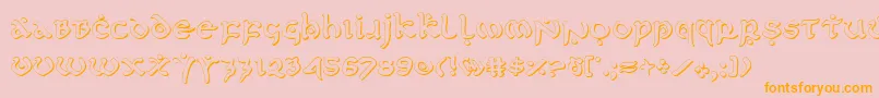 Firstv2s Font – Orange Fonts on Pink Background