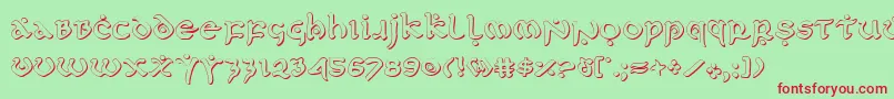 Firstv2s Font – Red Fonts on Green Background