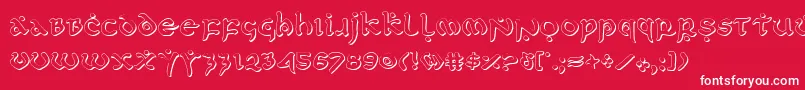 フォントFirstv2s – 赤い背景に白い文字