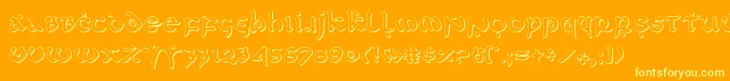 Firstv2s Font – Yellow Fonts on Orange Background
