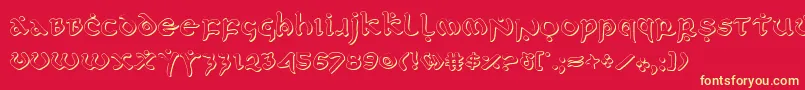 Firstv2s Font – Yellow Fonts on Red Background