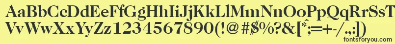 fuente Caslon335Bold – Fuentes Negras Sobre Fondo Amarillo