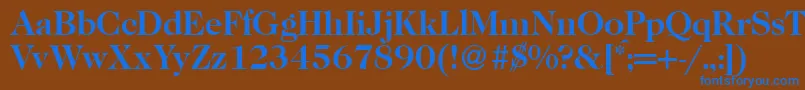 Шрифт Caslon335Bold – синие шрифты на коричневом фоне