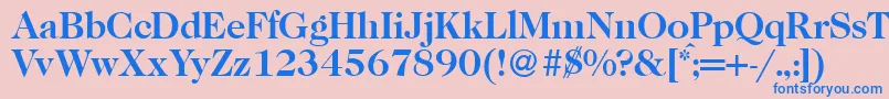 fuente Caslon335Bold – Fuentes Azules Sobre Fondo Rosa