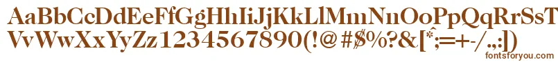 Шрифт Caslon335Bold – коричневые шрифты на белом фоне