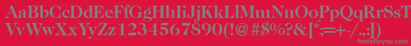 Caslon335Bold Font – Gray Fonts on Red Background