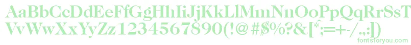 Czcionka Caslon335Bold – zielone czcionki