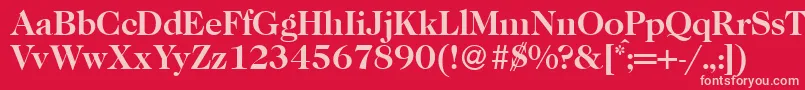 fuente Caslon335Bold – Fuentes Rosadas Sobre Fondo Rojo