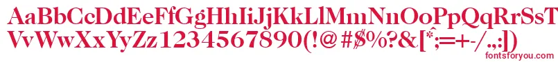 Caslon335Bold Font – Red Fonts on White Background