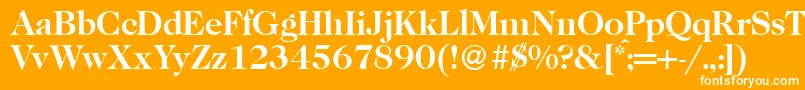 フォントCaslon335Bold – オレンジの背景に白い文字