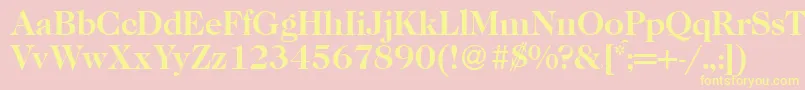 Caslon335Bold Font – Yellow Fonts on Pink Background