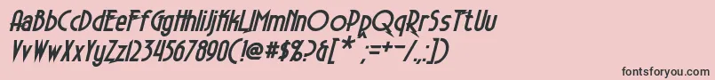 ElectrorocketBoldItalic Font – Black Fonts on Pink Background