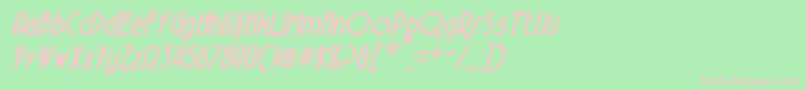 ElectrorocketBoldItalic Font – Pink Fonts on Green Background