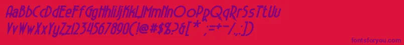 ElectrorocketBoldItalic Font – Purple Fonts on Red Background