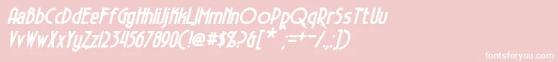 ElectrorocketBoldItalic Font – White Fonts on Pink Background