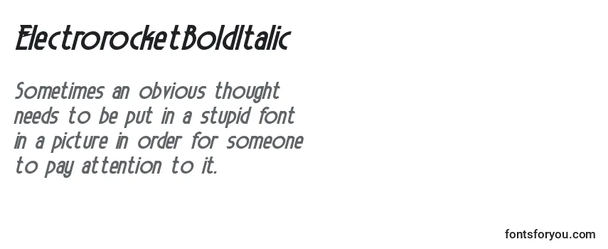 ElectrorocketBoldItalic-fontti