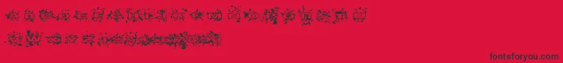 Splatish Font – Black Fonts on Red Background