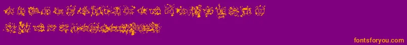 Splatish Font – Orange Fonts on Purple Background